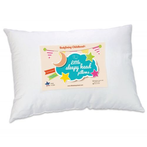  Little Sleepy Head Toddler Pillow, White, 13 X 18