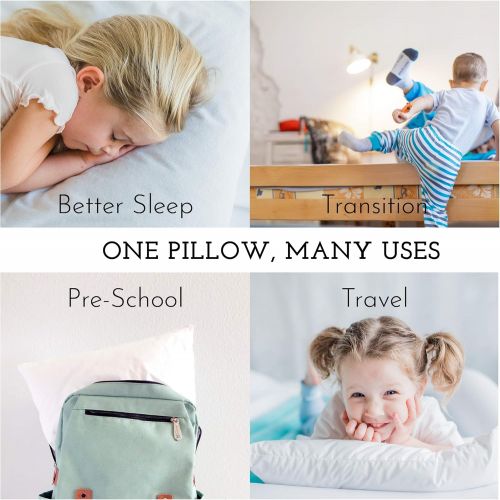  Little Sleepy Head Youth Pillow - 16 X 22 - Soft & Hypoallergenic - Made in USA - Better Sleep for Kids - Perfect Size - Backed by Our Love The Fluff Guarantee