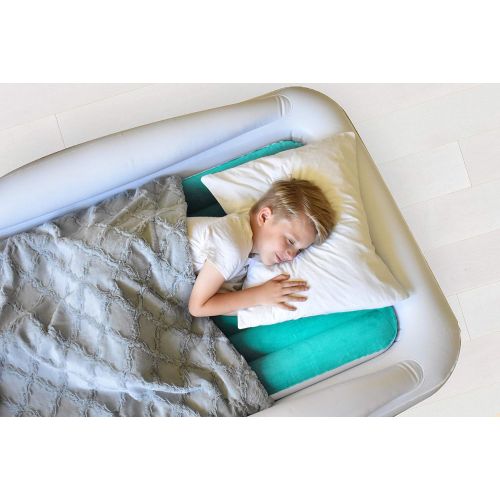  Little Sleepy Head Toddler Inflatable Bed, Perfect Kids Travel Bed, Toddler Cot for School, Kids Camping or Floor Bed with Bed Rails