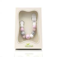 Little Sprouts Pacifier Clip | Modern & Trendy | 2 in 1 BPA Free Silicone Teether Beads with Unique Shapes  Best Pacifier Holder for Teether Toys, Stuffed Animals, Soothie/MAM & D