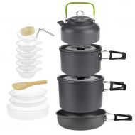 Little Story Outdoor Camping Cookware Combination Cookware Tableware Picnic Bowl Pot Pan Set