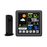 Little Story  Meteorological Thermometer, Wireless Meteorological Clock Indoor and Outdoor Temperature and Humidity Meter
