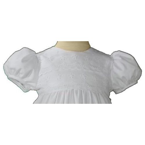  Little Things Mean A Lot 100% Cotton Dress Christening Gown Baptism Gown with Lace Border