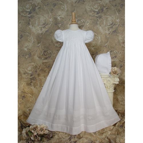 Little Things Mean A Lot 32 Girls Cotton Hand Smocked Christening Gown Baptism Dress with Hand Embroidery