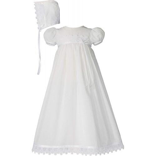  Little Things Mean A Lot 100% Cotton Handmade Girls Christening Special Occasion Dress with Italian Lace