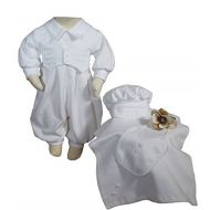 Little Things Mean A Lot White Long Sleeve Boys Cotton Interlock Preemie Christening or Burial 4 Piece Set