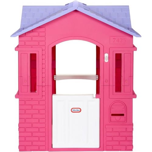  Little Tikes Cape Cottage Pretend Princess Playhousefor Kids, Indoor Outdoor, with Working Doors and Windows, for Toddlers Ages 2+ Years,Pink,Large