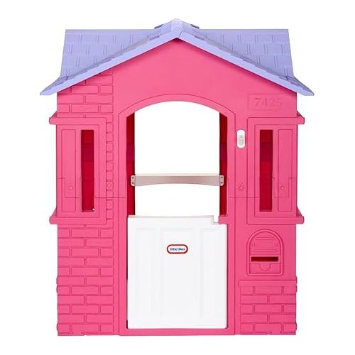  Little Tikes Cape Cottage Pretend Princess Playhousefor Kids, Indoor Outdoor, with Working Doors and Windows, for Toddlers Ages 2+ Years,Pink,Large