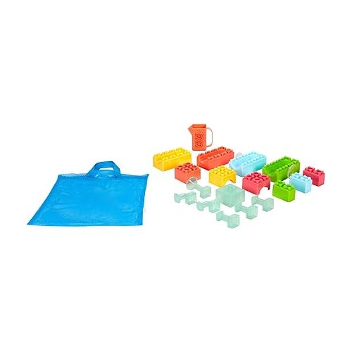 Little Tikes Baby Builders - Splash Blocks First Blocks for Babies and Toddlers, Easy to Connect, Bath Toy, Water Play