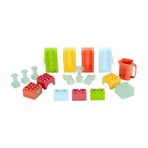  Little Tikes Baby Builders - Splash Blocks First Blocks for Babies and Toddlers, Easy to Connect, Bath Toy, Water Play