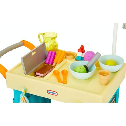  Little Tikes 2-in-1 Lemonade and Ice Cream Stand with 25 Accessories and Chalkboard For Kids Ages 2 plus