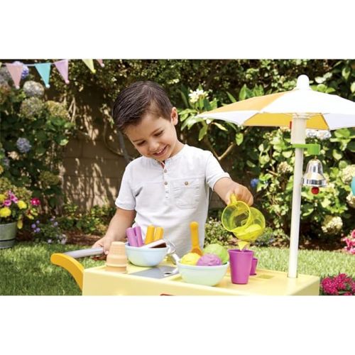  Little Tikes 2-in-1 Lemonade and Ice Cream Stand with 25 Accessories and Chalkboard For Kids Ages 2 plus