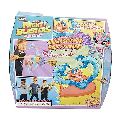  Little Tikes Mighty Blasters Power Bow Pink Toy Blaster with 4 Soft Power Pods for Kids Ages 3 Years and Up