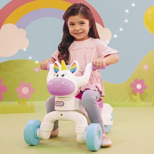  Little Tikes Go & Grow Unicorn Indoor & Outdoor Ride-On Scoot for Preschool Kids Toddlers and Children to Develop Motor Skills for Boys Girls Age 1-3 Years, Large