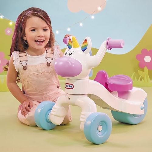 Little Tikes Go & Grow Unicorn Indoor & Outdoor Ride-On Scoot for Preschool Kids Toddlers and Children to Develop Motor Skills for Boys Girls Age 1-3 Years, Large