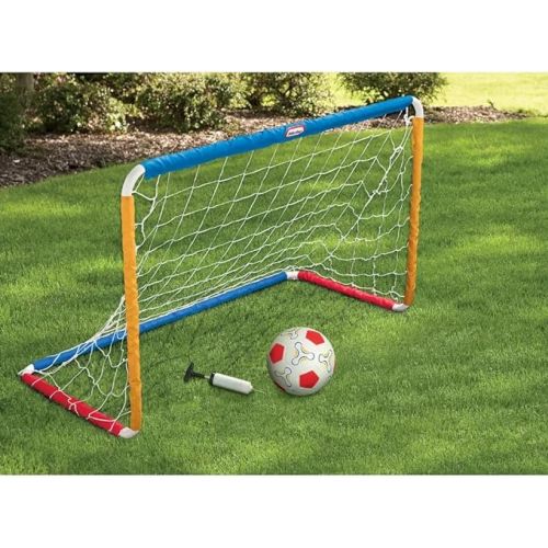  Little Tikes Easy Score Soccer Set Game Outdoor Toys for Backyard Fun Summer Play - Goal with Net, Ball, and Pump Included - Lawn Activities for Kids, Toddlers, Boys Girls Ages 2+