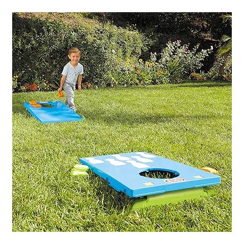  Little Tikes 5-in-1 Cornhole Game Set Indoor Outdoor Toy w Bowling, Tic Tac Toe, Ball Toss, Lawn Darts, 16 Accessories: Bean Bags, Balls, Darts- Gift for Kids & Families, Toy For Boys Girls Ages 2 3 4