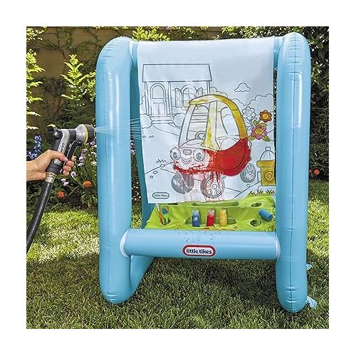  Little Tikes® 3-in-1 Paint & Play Backyard Easel Inflatable Outdoor Art with Accessories for Kids, Children, Boys & Girls 3+ Years