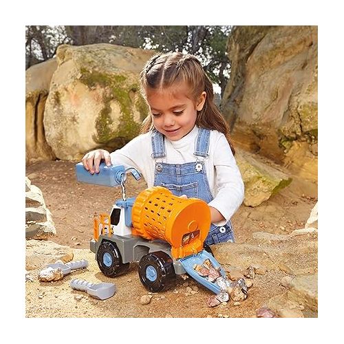  Little Tikes Big Adventures Metal Detector Mining Truck, STEM Toy Vehicle with Real Working Metal Detector, Rock Tumbler, Shovels, Water Tank for Girls, Boys, Kids Ages 3+