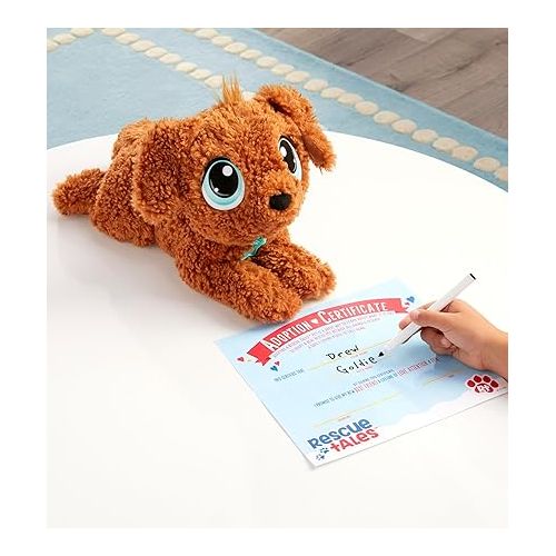  Little Tikes Rescue Tales Tickle Pup, Interactive Cuddly Soft Plush Goldendoodle Kids Toy Dog, for Girls, Boys Ages 3+