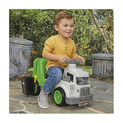  Little Tikes Dirt Diggers Garbage Truck Scoot Ride On with Real Working Horn and Trash Bin for Themed Roleplay for Boys, Girls, Kids, Toddlers Ages 2 to 5 Years, Large