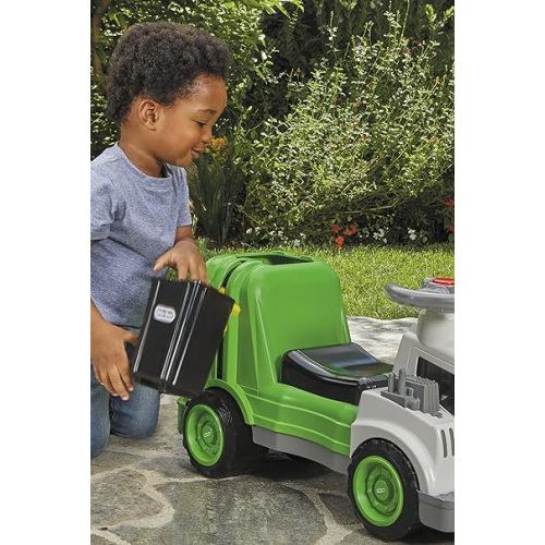  Little Tikes Dirt Diggers Garbage Truck Scoot Ride On with Real Working Horn and Trash Bin for Themed Roleplay for Boys, Girls, Kids, Toddlers Ages 2 to 5 Years, Large