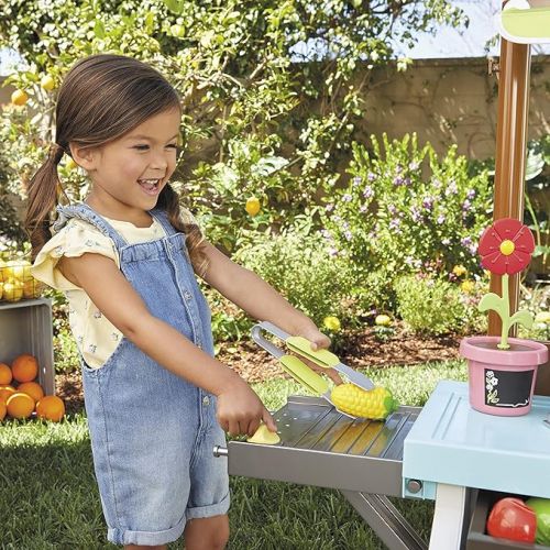  Little Tikes® 3-in-1 Garden to Table Market Pretend Garden Food Growing and Cooking Toy Role Play Kitchen Playset for Multiple Kids and Toddlers