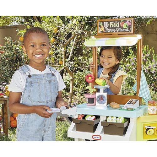  Little Tikes® 3-in-1 Garden to Table Market Pretend Garden Food Growing and Cooking Toy Role Play Kitchen Playset for Multiple Kids and Toddlers