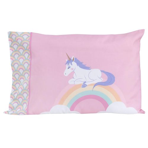  Little Tikes Rainbow Unicorn 4 Piece Toddler Bedding Set, Pink