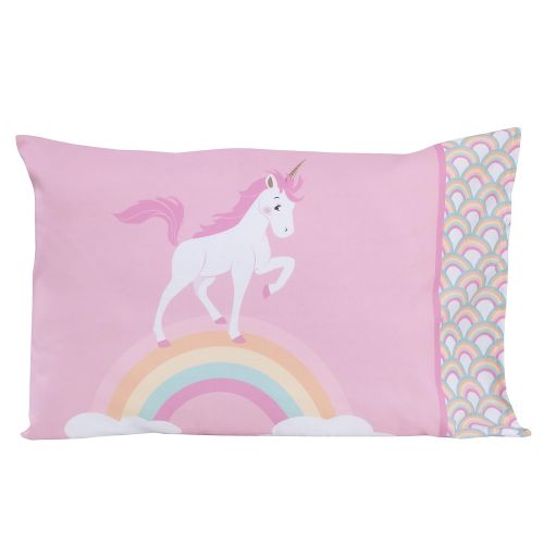  Little Tikes Rainbow Unicorn 4 Piece Toddler Bedding Set, Pink