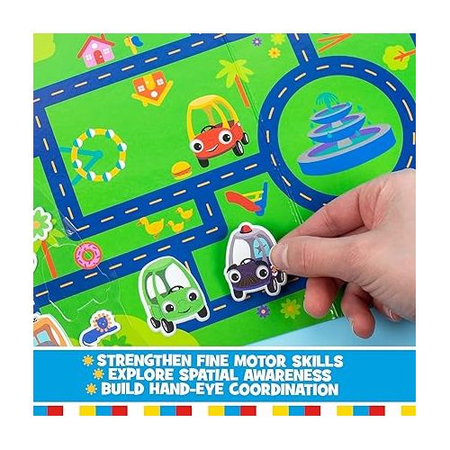  Repositionable Little Tikes Sticker Playset - Car & Truck Stickers for Kids Ages 3+