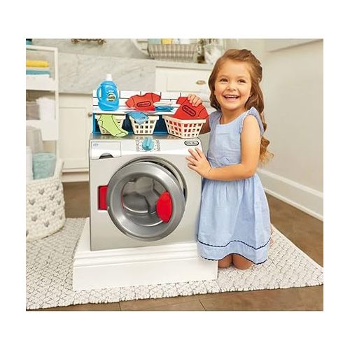  Little Tikes First Washer Dryer - Realistic Pretend Play Appliance for Kids, Interactive Toy Washing Machine with 11 Laundry Accessories, Unique Toy, Ages 2+