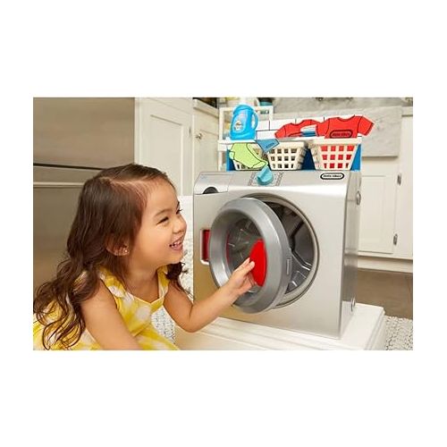  Little Tikes First Washer Dryer - Realistic Pretend Play Appliance for Kids, Interactive Toy Washing Machine with 11 Laundry Accessories, Unique Toy, Ages 2+