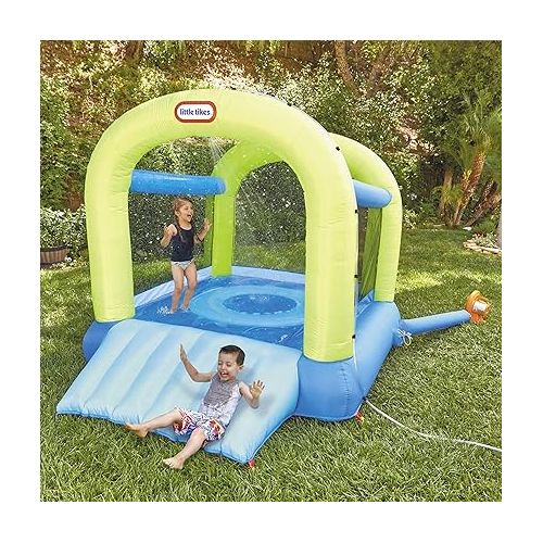  Little Tikes Splash n' Spray Indoor/Outdoor 2-in-1 Inflatable Bouncer, 108.00”L x 84.00”W x 82.25”H