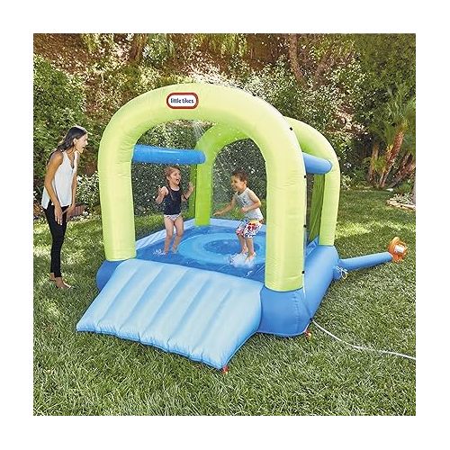  Little Tikes Splash n' Spray Indoor/Outdoor 2-in-1 Inflatable Bouncer, 108.00”L x 84.00”W x 82.25”H