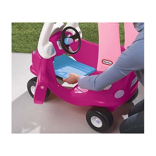  Little Tikes Princess Cozy Coupe Ride-On Toy - Toddler Car Push and Buggy Includes Working Doors, Steering Wheel, Horn, Gas Cap, Ignition Switch - For Boys and Girls Active Play , Magenta