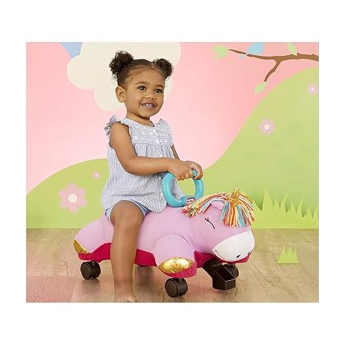  Little Tikes Unicorn Pillow Racer, Soft Plush Ride-On Toy for Kids Ages 1.5 Years and Up, Large, Pink