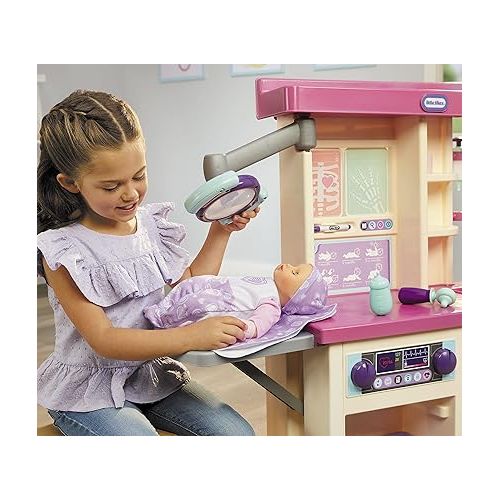  Little Tikes My First Baby Care Center Pretend Play Set for Doctor Nurse Parent Role Play with 15 Accessories for Kids, Boys, Girls Ages 3+ Years