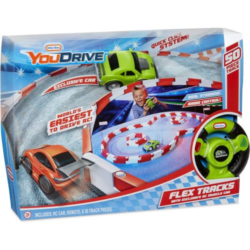  Little Tikes YouDrive Flex Tracks Green Muscle Car w/ Easy Steering RC, Multicolored