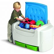 Little Tikes White Sort N Store Toy Storage Box with Lid Containers and Chest Organizer Bins for Kids Pet Toys,books,cars and Accessories!