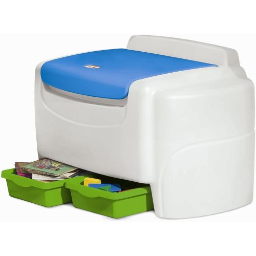  Little Tikes White Sort N Store Toy Storage Box with Lid Containers and Chest Organizer Bins for Kids Pet Toys,books,cars and Accessories!