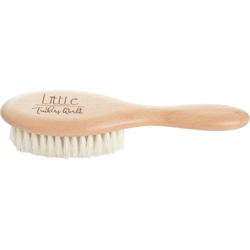  [아마존베스트]Little Tinkers World Wooden Baby Hair Brush - Healthcare and Grooming for Newborns & Toddlers, Ideal for Cradle...