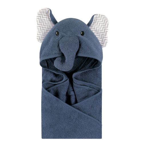  Little Treasure Animal Face Woven Terry Hooded Towel - Floral Elephant