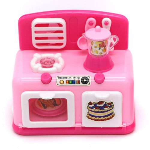  Little Treasures Oven and Stove Burner Appliances Set with Mini Cooking Pot/Blender Jug/Ladle and Baking Tray Also Consists of a Ventilator Fan, Appliance for Ages 3 Plus, Battery