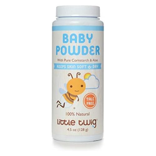  Little Twig All Natural Baby Powder, Unscented, 4.5 Fluid Oz