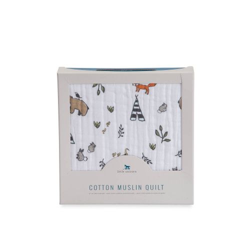  Little Unicorn Cotton Muslin Quilt - Forest Friends