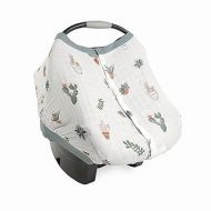 Little Unicorn 100% Cotton Muslin Car Seat Canopy | Super Soft Lightweight Cover with Window | Breathable | Magnetic Closure | Baby and Infant | Machine Washable | Shower Gift | Prickle Pots