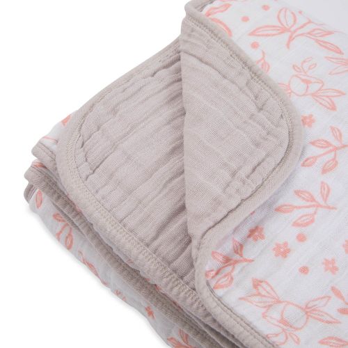  Little Unicorn Cotton Muslin Blanket Quilt - Garden Rose