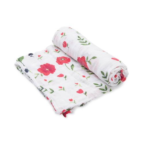  Little Unicorn Organic Cotton Muslin Swaddle 2 Pack - Summer Poppy Set