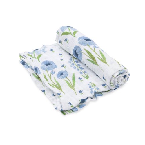  Little Unicorn Organic Cotton Muslin Swaddle 2 Pack - Summer Poppy Set